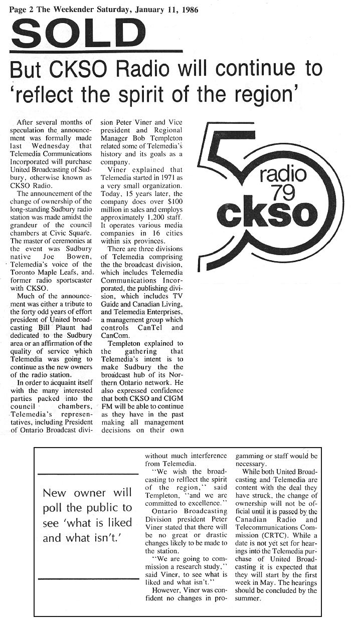 Sale of United Broadcasting