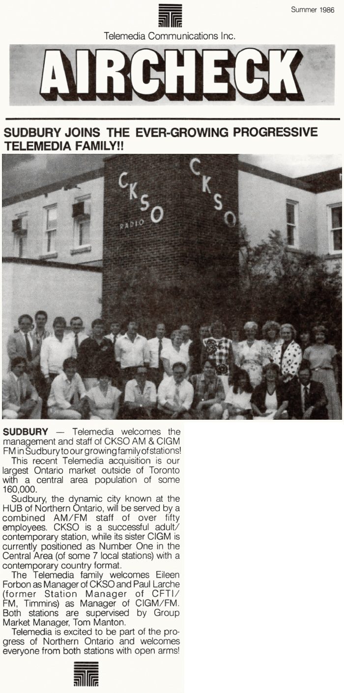 Telemedia Welcomes CKSO AM & CIGM FM